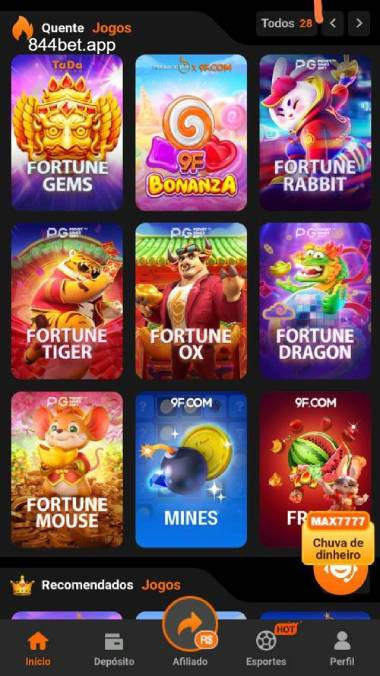 Aplicativo móvel 844BET para iOS e Android